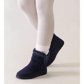 Boots de neige bleu marine ornées de fourrure Khit 1