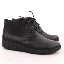 Bottines isolées en cuir pour femme, noires, Helios 501 le noir 2