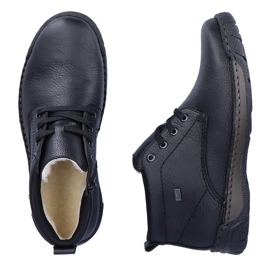 Bottines imperméables en cuir, chaussures isolées pour hommes, noir Rieker B0347-00 le noir 2