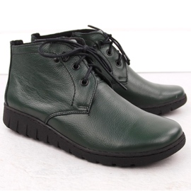 Bottines isolées en cuir pour femme, vert Helios 501 2