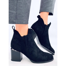 Hallie Bottines à talons en daim noir le noir 3