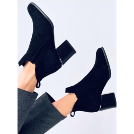 Hallie Bottines à talons en daim noir le noir 5