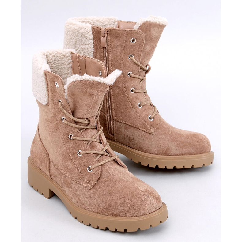 Bottines à lacets Barkoi Camel brun 1