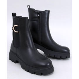 Regane Bottines Chelsea montantes noires 1