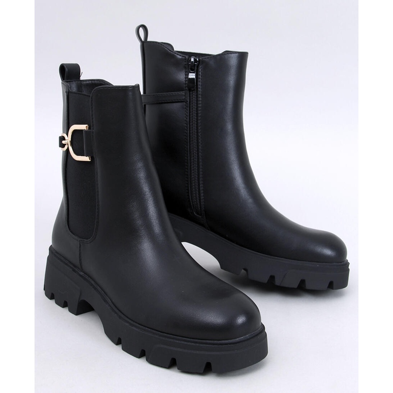 Regane Bottines Chelsea montantes noires 1