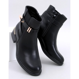 Bottines Chelsea Gavins en PU noires 1