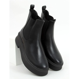 Bottines Chelsea sur semelle épaisse Laos Black noir 1
