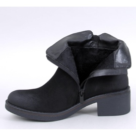 Levere Bottines à talons bas en nubuck noir le noir 2