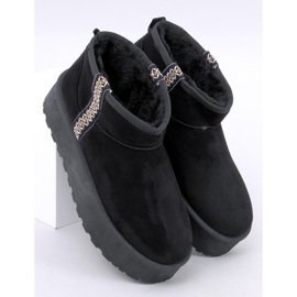 Weyan Bottes de neige courtes à plateforme noires le noir 1