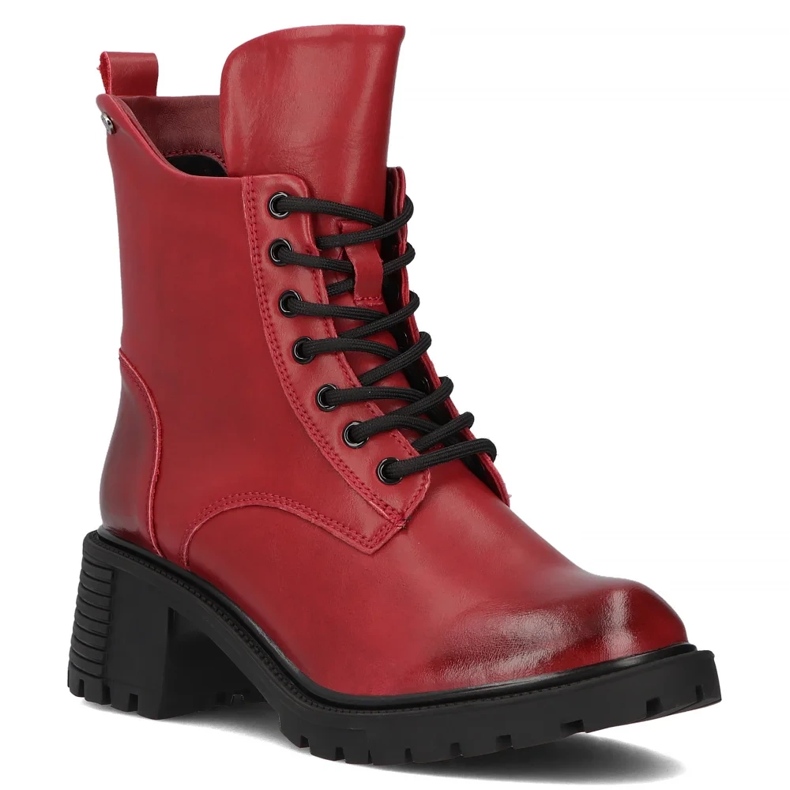 Filippo DBT6501/24 Rd bottines à talons en cuir, rouge 1