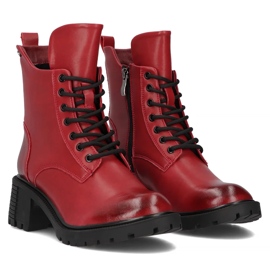 Filippo DBT6501/24 Rd bottines à talons en cuir, rouge 3