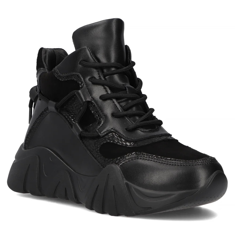 Filippo DBT6367/24 Bk bottes plateforme en cuir, noir le noir 1