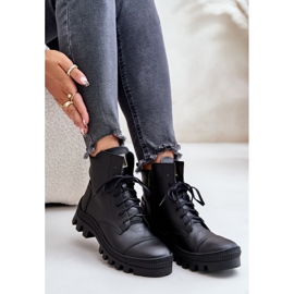 Zazoo 2831 Bottes pour Femmes en Cuir Naturel, Noir 2