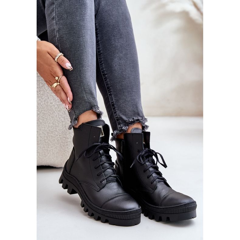 Zazoo 2831 Bottes pour Femmes en Cuir Naturel, Noir 2