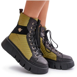 Bottines à Plateforme en Cuir Maciejka 06751-01 Noir le noir 7