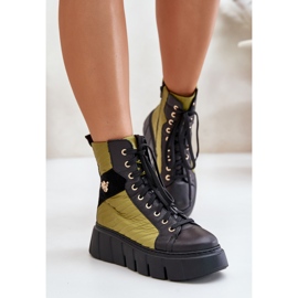 Bottines à Plateforme en Cuir Maciejka 06751-01 Noir le noir 3