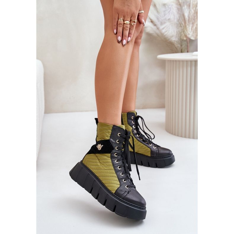 Bottines à Plateforme en Cuir Maciejka 06751-01 Noir le noir 2