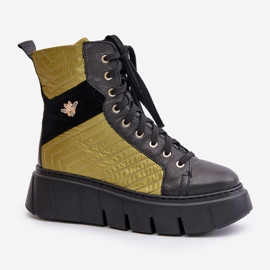 Bottines à Plateforme en Cuir Maciejka 06751-01 Noir le noir 4