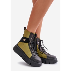 Bottines à Plateforme en Cuir Maciejka 06751-01 Noir le noir 1