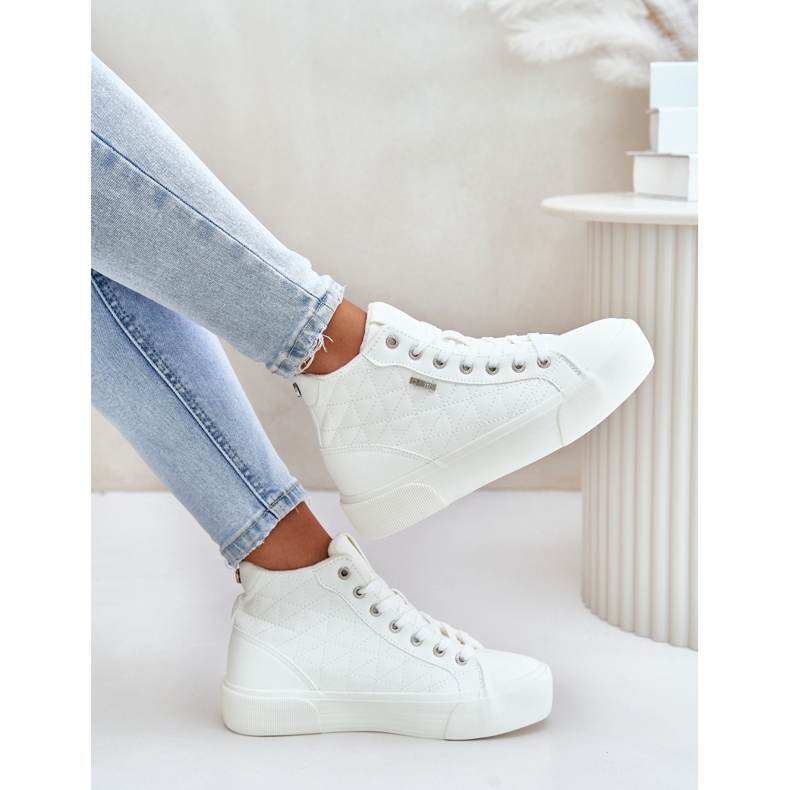 Baskets Isolées Pour Femme Avec Surpiqûres Big Star OO274A479 Blanc 2