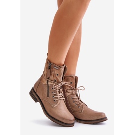 Bottes Worker Femme Beige Foncé Perfecto 1 Bottes Worker Femme Beige Foncé Perfecto 1