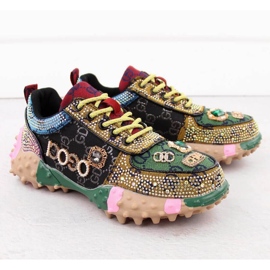 Chaussures Potocki, richement décorées 16324 WOL275A multicolore 2