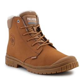 Palladium sp20 Cuff Chaussures imperméables en cuir Wl 79067-257-M Acajou brun 1