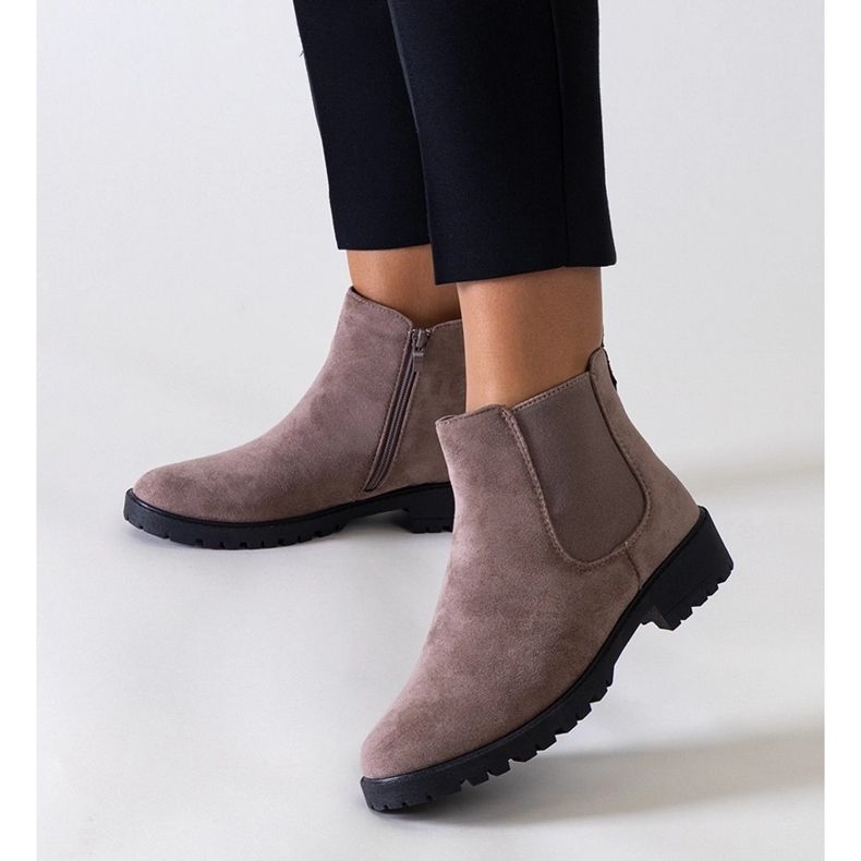 Bottines décontractées classiques marron en éco-cuir Salara brun 1 Bottines décontractées classiques marron en éco-cuir Salara brun 1