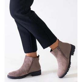 Bottines à plateforme marron en éco-daim Kirla brun 1