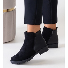Bottines à plateforme noires en éco-daim Kirla le noir 2