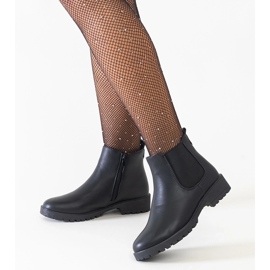 Bottines décontractées classiques noires en éco-cuir Salara le noir 1