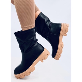 Boots à tige droite Seneh NOIR (camel) le noir 4