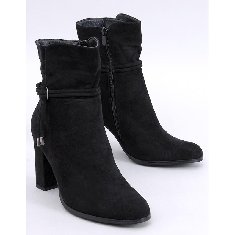Minnai Bottines en daim noir le noir 1