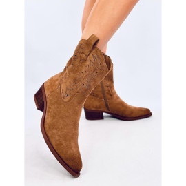 Santiags ajourées Austen Kaki brun 4