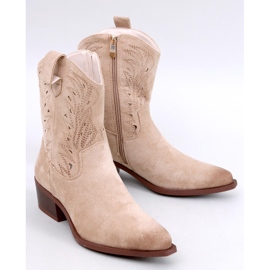 Santiags ajourées Austen Beige 1