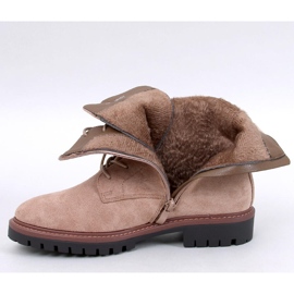 Bottines à lacets en daim kaki Simmer beige 2