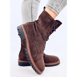 Bottines à lacets en daim marron Simmer brun 3