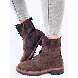 Bottines à lacets en daim marron Simmer brun 4