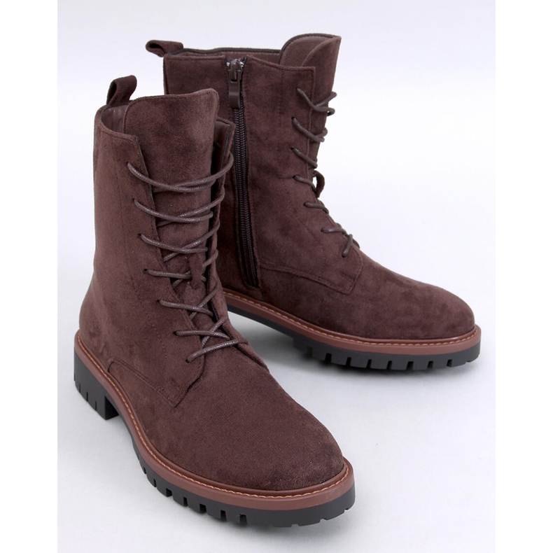Bottines à lacets en daim marron Simmer brun 1