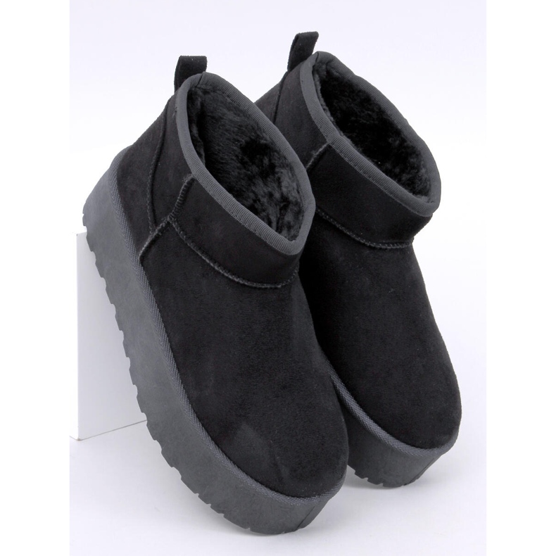 Bottes de neige courtes Emus sur la plateforme Morris Black noir 1