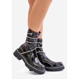 Bottines Vernies Avec Décoration Noir Kikizelle le noir 1