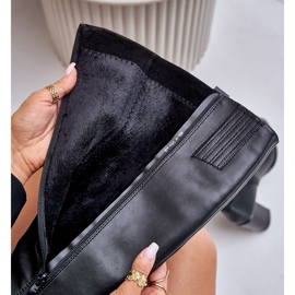 Sergio Leone KZ230-S Bottes à talons hauts isolées en cuir, noir 2