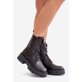 Bottes de travail isolées en cuir pour femmes Big Star OO274A387 Noir 1