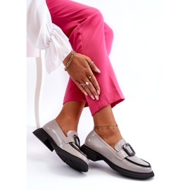 Vinceza Mocassins en cuir verni pour femme, gris 8 Vinceza Mocassins en cuir verni pour femme, gris 8