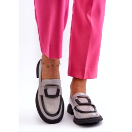 Vinceza Mocassins en cuir verni pour femme, gris 6 Vinceza Mocassins en cuir verni pour femme, gris 6