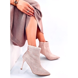 Bottines à talons hauts avec cristaux Demish Champagne rose 7 Bottines à talons hauts avec cristaux Demish Champagne rose 7