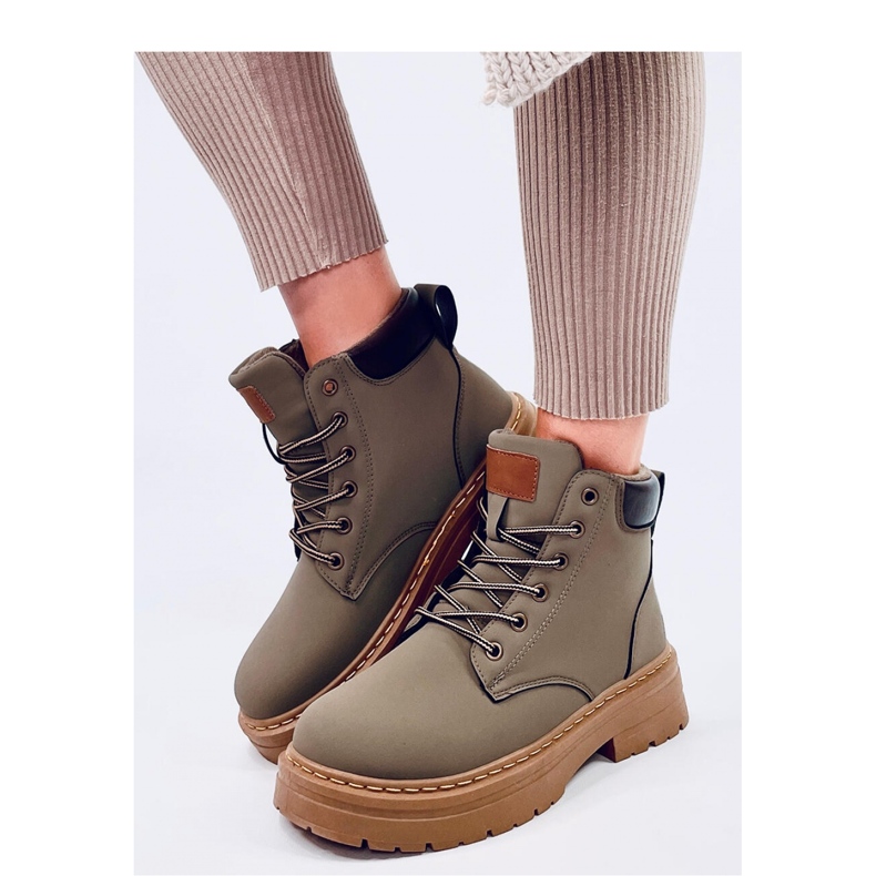 Bottines en bois pour femme Kellers Green - Inello vert 1