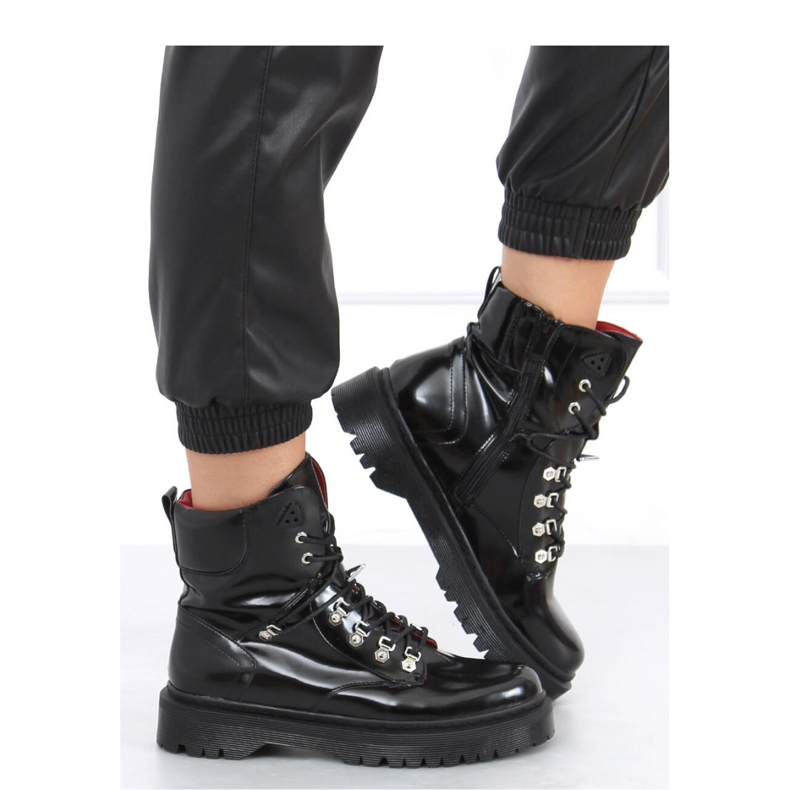 Kari Bottines à lacets noires - Inello le noir 2