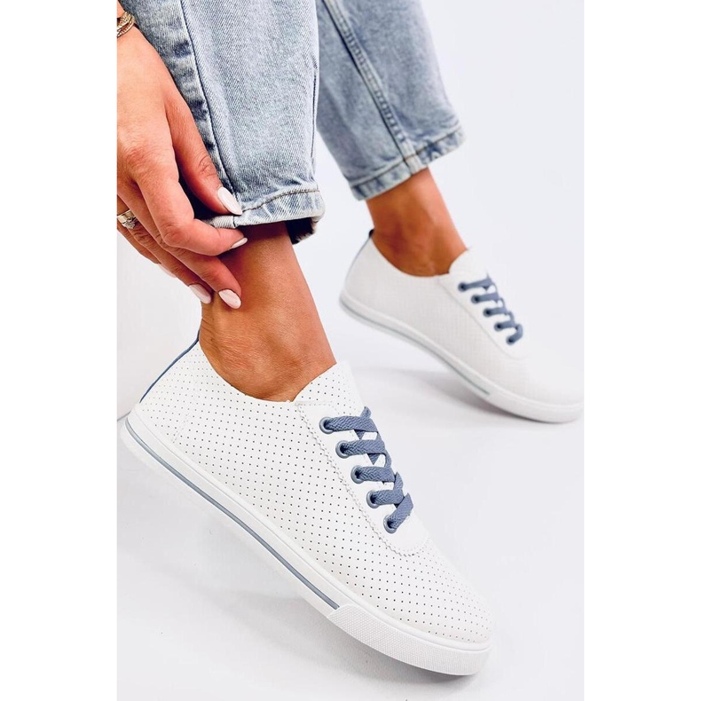 Baskets ajourées femme Costier Bleu Clair - Inello blanc 1