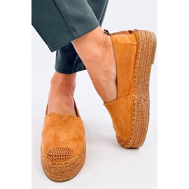 Espadrilles à semelle épaisse Poulain Camel - Inello brun 3